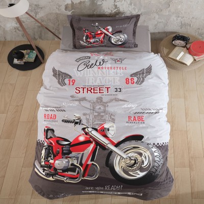 Lenjerie de pat ranforce 100% bumbac - o persoana (street king)